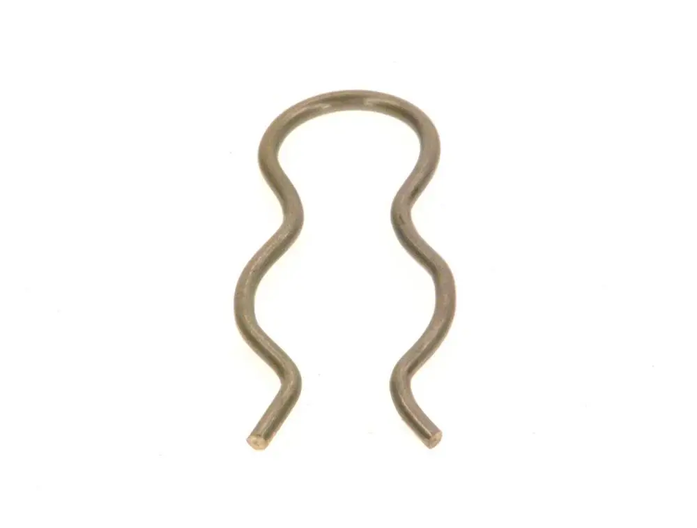 Federstecker in gewellter Form, gefertigt aus Metall, zur Verwendung in Verbindung mit Bosch-Produkten oder Anwendungen, die eine sichere Befestigung erfordern.